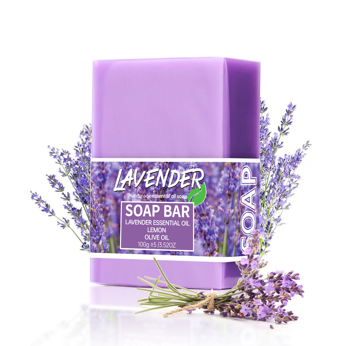 Lavender Oil - 100g Lavendelolie Handgemaakte Glycerine Zeep Bar