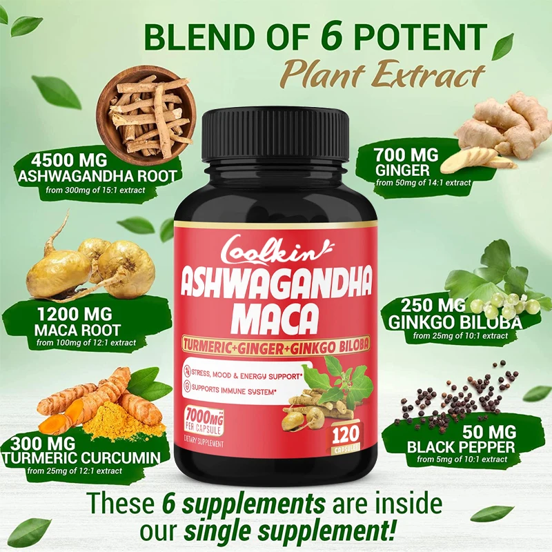 Ashwagandha- en Maca-capsules  - Ginger Tea recensie en prijs