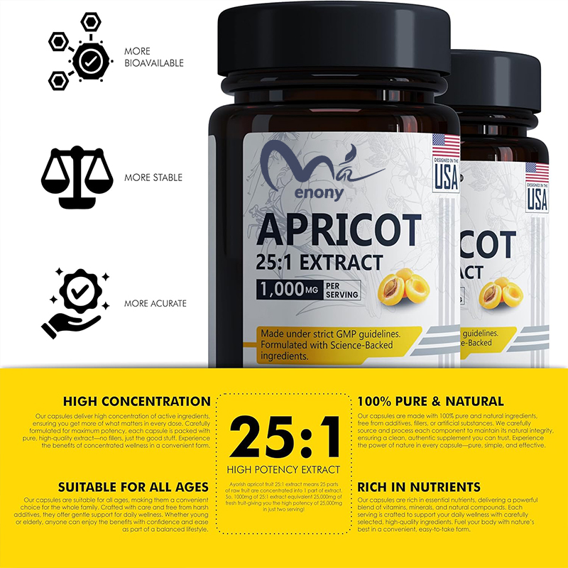 Abrikozenextract 25:1, 500 mg  - Herbal Supplement recensie en prijs